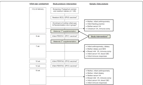 Figure 1 Study flow chart. aAccording to the national Expanded Program for Immunization (EPI) for newborn and infants