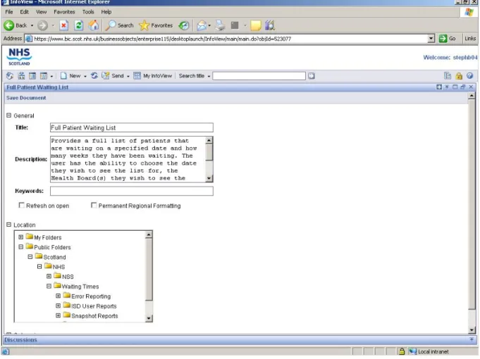 Figure 19 – The ‘Save Document’ screen 