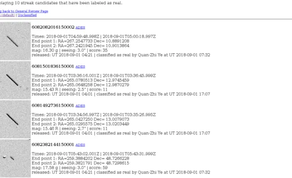 Figure 5. The webpage that displays additional information for streaks that are potentially interesting.