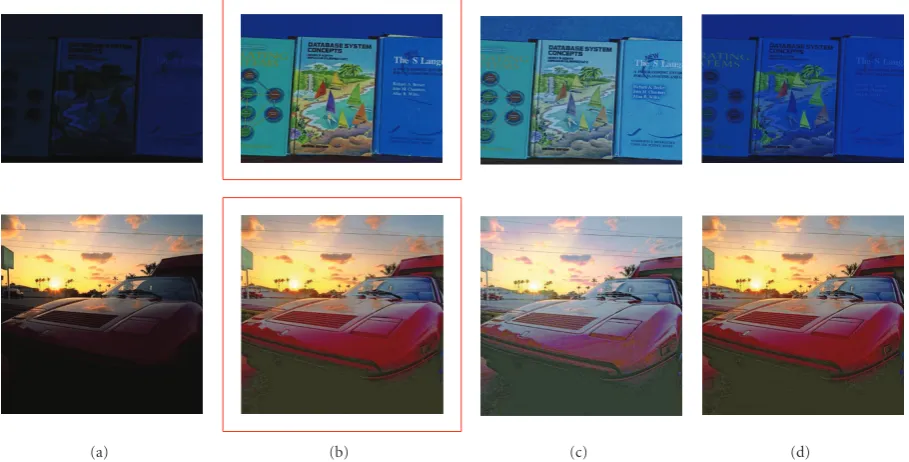 Figure 16: Enhancement according to our algorithm. Column (a) is the original images. Column (b) is enhancements according to ourimplementation