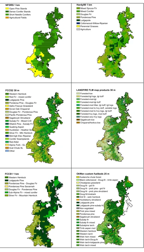 Figure 3.  Spatial distribution of vegetation types burned during the Tripod Fire Complex