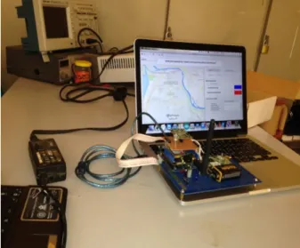 Figure 5. Monitoring station hardware and computer GUI 