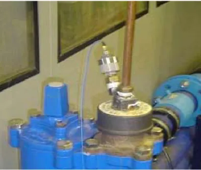 Figure 6-2: The pressure transducer attached to the hydrant. 
