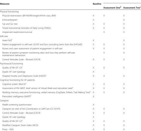 Table 1 Assessment measures at baseline and post-intervention evaluations