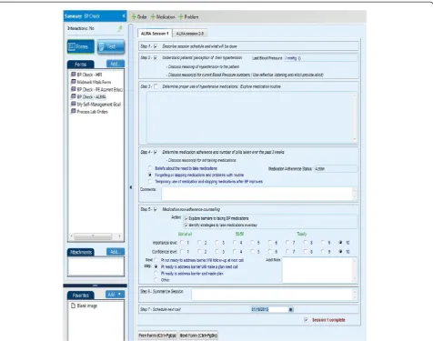 Fig. 2 Example of Electronic Medical Record (EMR)-embedded adherence intervention template