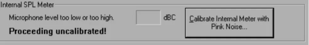 Figure 2-10 Error Message for Failed Calibration 