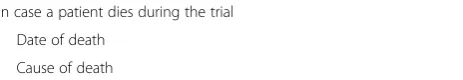 Table 3 Trial-specific examinations (Continued)