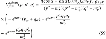 Fig. 4 and Fig. 5 . Taking the limit p = p′ = −P anddoing a single Borel transform to P2 → M2, we get inthe structure ǫανσγp′σqγp′µ (the same considered in ref.[28])