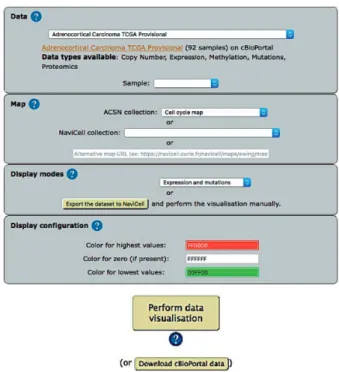 Figure 2. Visualization setting panel of NaviCom.