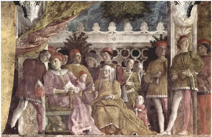 Figure 2                                                 .Section of Camera degli Sposi of Ludovico Gonzaga and Family