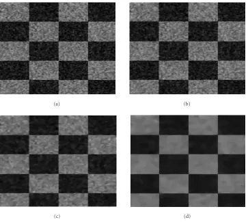 Figure 2: (a) Artiﬁcial speckle image. (b) Processing result of the adaptive weighted median ﬁlter