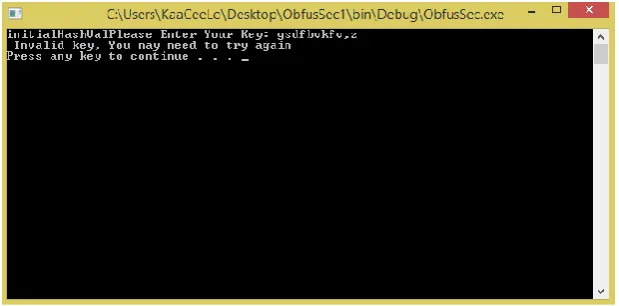 Fig. 8: The source code of the obfuscated.exe 
