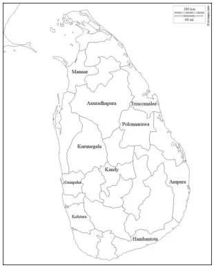 Fig 8  – Location map of districts under study 