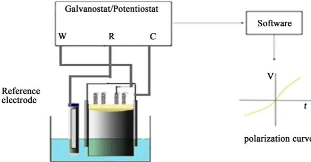 Figure 2. Experimental setup for polarization measurements.