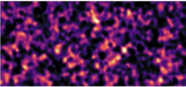 Figure 8 Analysis of a giant new galaxy survey, made with ESO’s VLT Survey Telescope in Chile, suggests that dark matter may be less dense and more ence of matter on the largest scales in the Universe