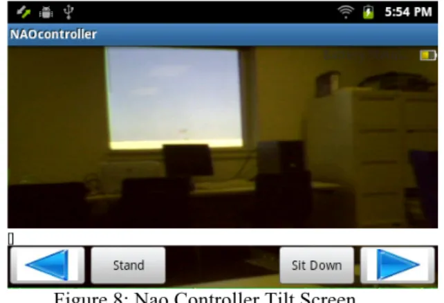 Figure 7: Nao Controller Main Menu 