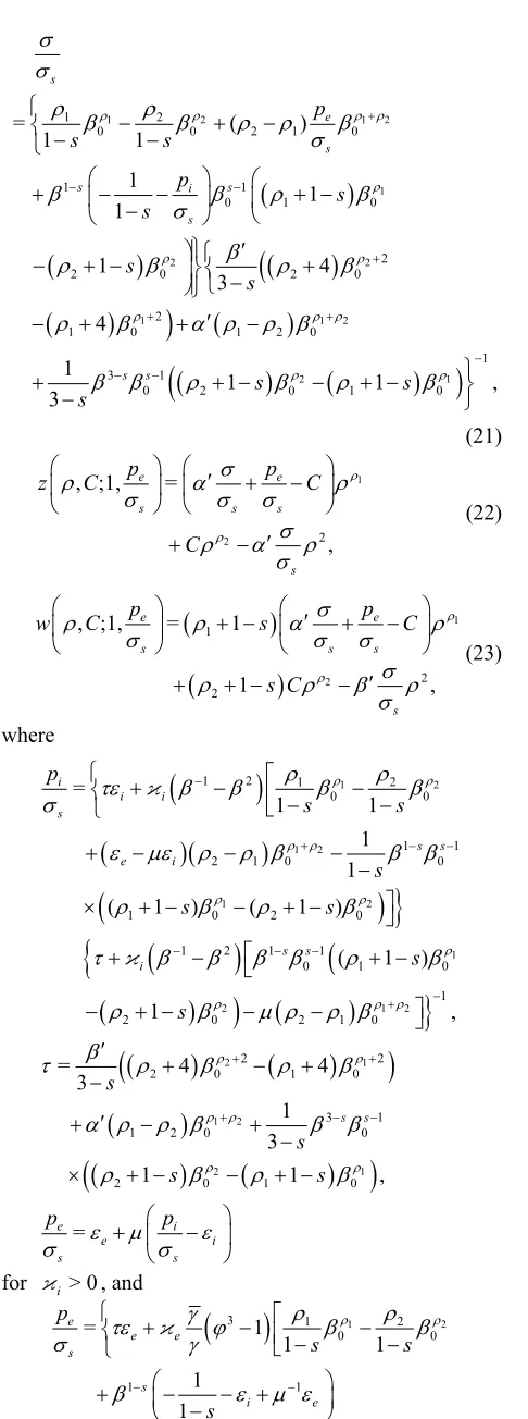 Table 1. Critical radius and squared relative critical veloc-ity. 