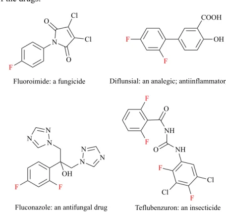 Figure 5 Examples of pharmaceutically and agriculturally important fluoroarenes 45–47