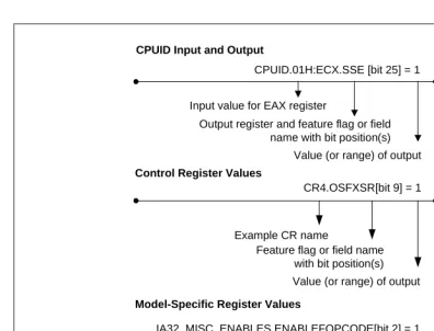 Figure 1-2.  Syntax for CPUID, CR, and MSR Data Presentation