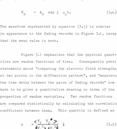 Figure 3.1 emphasises that the physical quanities are random functions of t-time. Consequently previou&