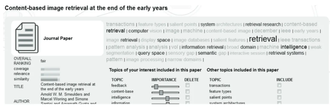 Figure 2. Recommendation screenshot.