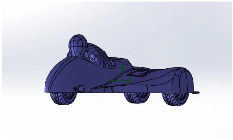 Figure 4.3- SolidWorks model of sidecar from laser scan 