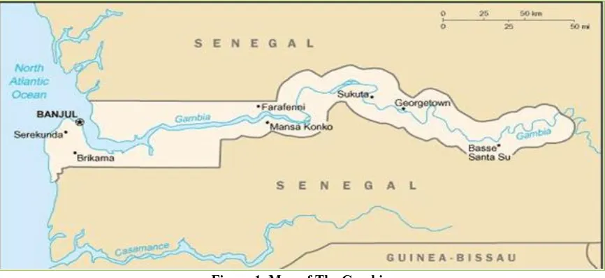 Figure 1. Map of The Gambia 