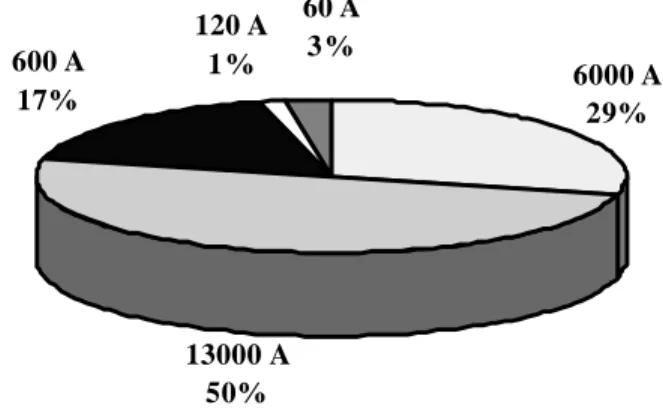 Fig. 1. Current ratings of the LHC current leads.
