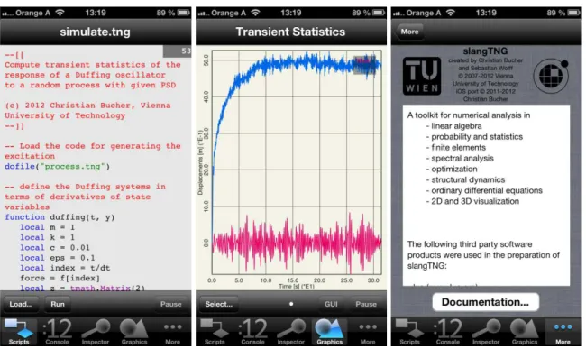 Figure 9: Screen shots of slangTNG on iOS. 