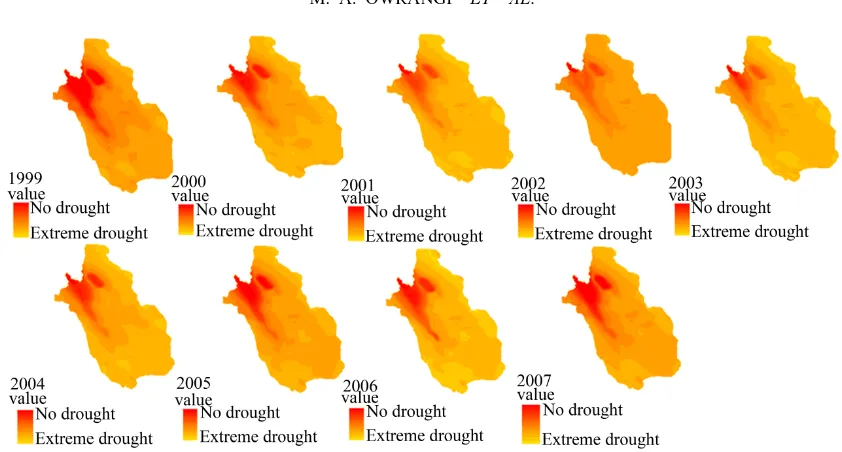 Figure 6. Drought severity classes map. 