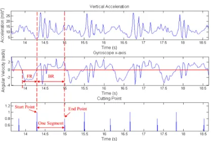 Figure 4. Signals of walking on a level ground 