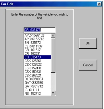 Figure 13 - Find a Vehicle Display  10.5.  Automatic Deletion of Vehicles 
