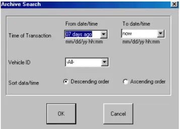 Figure 24 - Archive Search Dialog 