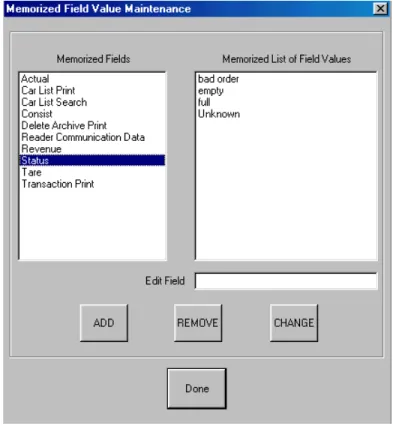 Figure 32 - Memorized Lists 
