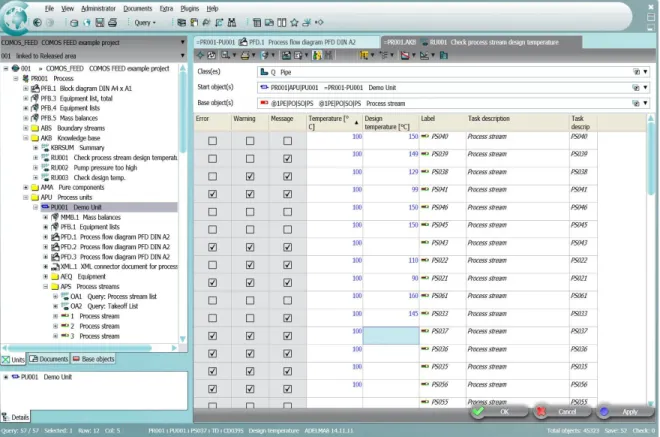 Figure 1: Object query evaluation with three default warning levels.