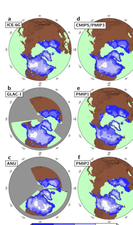 Table 2. Implied changes (Last Glacial Maximum–present) in ice volume for the Laurentide, Eurasian and Antarctic ice sheets, expressed interms of impact on eustatic sea level (in m)