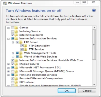 FIGURE 2-2  Windows ®  Features - Internet Information Services