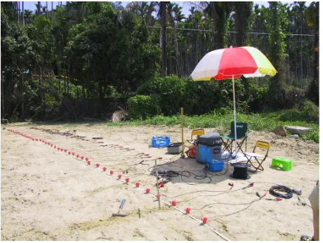 Figure 2. VAKIMPAK, a mechanical striking seismic source used in the field for generating P- and S-waves