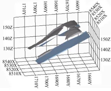 Figure 5. Model of extracted ore. 
