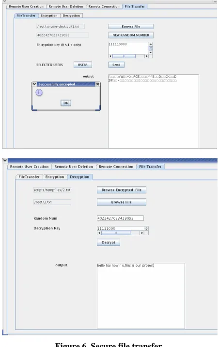 Figure 6. Secure file transfer. 