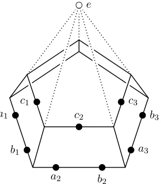 Figure 2. A representation of the 4-connected rank-6 ma-troid M′ = Ψ′\e.