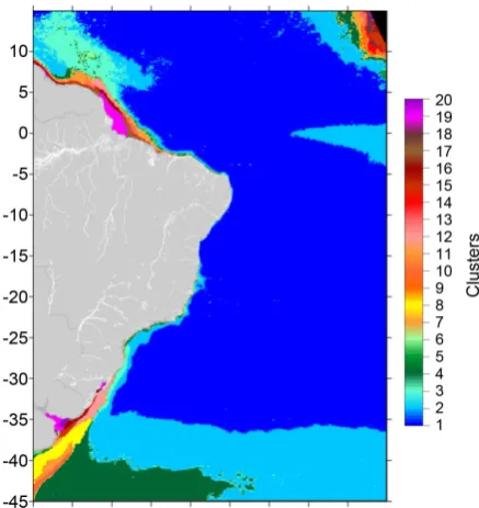 Figure 9. Mining with the complete matrix with each month of the chloro-phyll concentration log