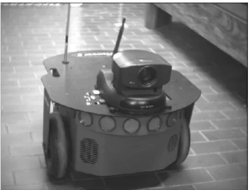Figure 15 shows the map of a navigating environment andthe path generated by the system to go from an initialposition to a destination position selected by the user.That path is transmitted to the mobile robot, whichknows its navigating environment