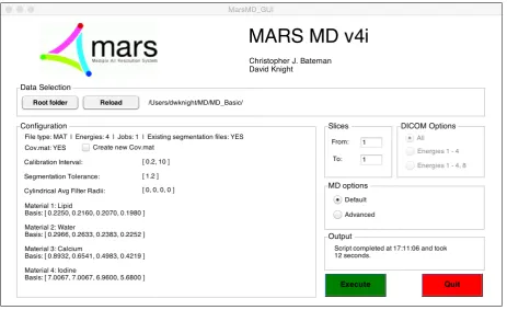 Figure 8: The MARS MD GUI was designed with non-expert users in mind.