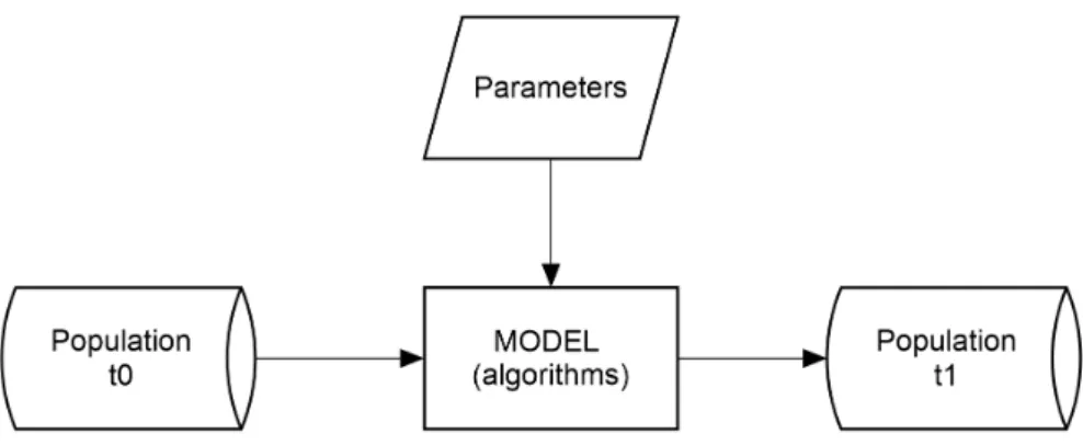 Figure 5: The structure of a microsimulation model.