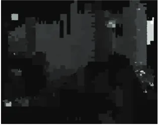 Figure 5: Initial depth map after correcting the displacement ofobject-border pixels.
