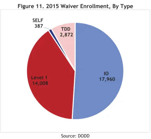 Figure 11. 2015 Waiver Enrollment, By Type