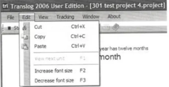 Figure 1: User Interface in TranslogTM 2006  Note:  www.translog.dk 