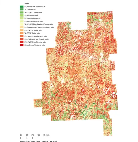 Table 1 Size and area distribution of polygons of theGordon Cosens Forest map