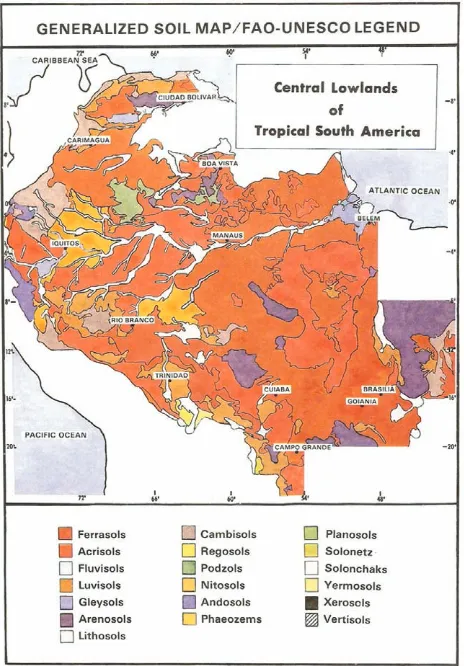 Figure 5-2 The FAO-UNESCO Soil Legend classification of tropical South America